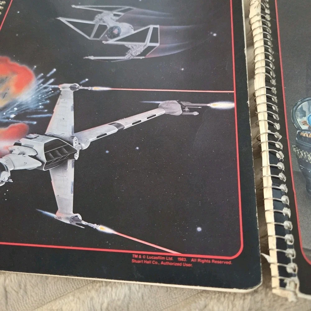 Lot Of 2 1983 Starwars Return Of The Jedi Notebook Vintage Memorabilia